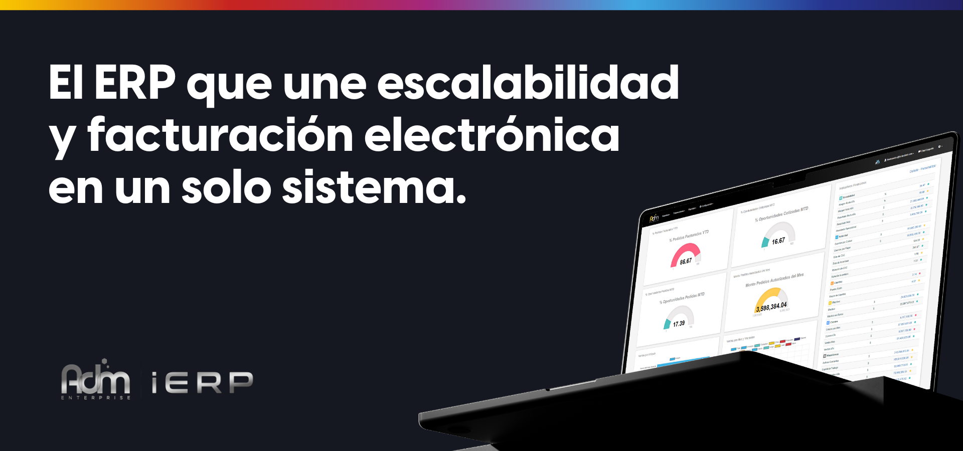 El ERP que une escalabilidad  y facturación electrónica  en un solo sistema.
